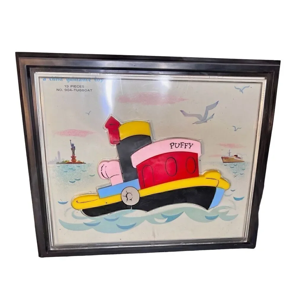 Child Guidance Toys Inc. Plastic Magnetic Puzzle Tugboat in New York Harbor #904